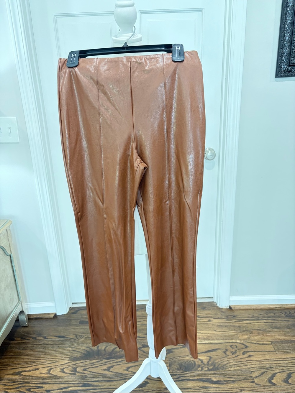 Lysse Tan Faux Leather Pants Medium